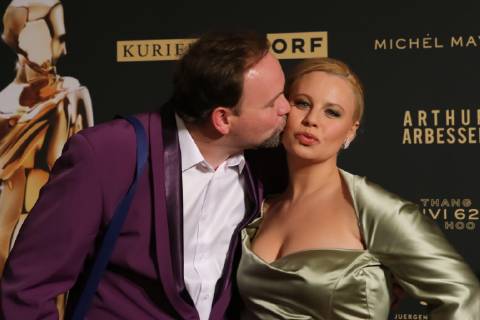 13.04.2019, Wiener Hofburg, ROMY - Film- u. TV-Preis, Gala-Verleihung des Fernseh-Preises von ORF u. KURIER im Bild: Katharina Straßer, Thomas Stipsits, ROMY - Film- u. TV-Preis