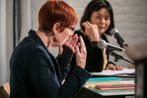 Anne Duden - Dichterinnenporträt Anne Duden - Dichterinnenporträt Lesung und Gespräch mit Anne Duden Autorin, Berlin und London, Moderation: Yoko Tawada Autorin, Berlin im Haus für Poesie