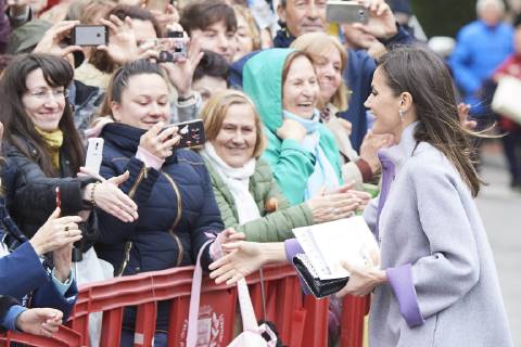 23-04-2019 Alcala Queen Letizia and King Felipe during the ‘’Miguel de Cervantes’’ 2018 literature prize to Uruguayan poet Ida Vitale in Lengua Castellana at the university of Alcala de Henares. The Cervantes Award, worth at 125,000 euro cash prize, is the most important prize to literature in spanish and the awarding ceremony is held each 23 April to mark Miguel de Cervantes death date No Spain Copyright: xPPE THORTONx