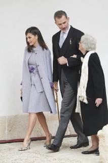 23-04-2019 Alcala Queen Letizia and King Felipe during the ‘’Miguel de Cervantes’’ 2018 literature prize to Uruguayan poet Ida Vitale in Lengua Castellana at the university of Alcala de Henares. The Cervantes Award, worth at 125,000 euro cash prize, is the most important prize to literature in spanish and the awarding ceremony is held each 23 April to mark Miguel de Cervantes death date No Spain Copyright: xPPE THORTONx