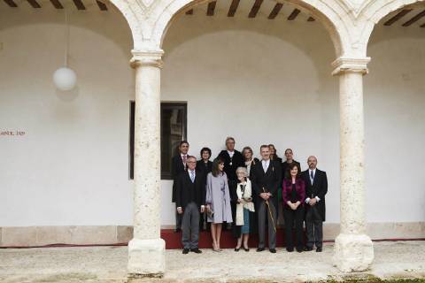 23-04-2019 Alcala Queen Letizia and King Felipe during the ‘’Miguel de Cervantes’’ 2018 literature prize to Uruguayan poet Ida Vitale in Lengua Castellana at the university of Alcala de Henares. The Cervantes Award, worth at 125,000 euro cash prize, is the most important prize to literature in spanish and the awarding ceremony is held each 23 April to mark Miguel de Cervantes death date No Spain Copyright: xPPE THORTONx
