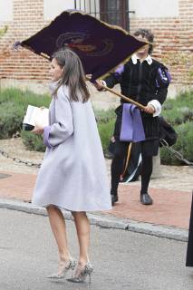 23-04-2019 Alcala Queen Letizia and King Felipe during the ‘’Miguel de Cervantes’’ 2018 literature prize to Uruguayan poet Ida Vitale in Lengua Castellana at the university of Alcala de Henares. The Cervantes Award, worth at 125,000 euro cash prize, is the most important prize to literature in spanish and the awarding ceremony is held each 23 April to mark Miguel de Cervantes death date No Spain Copyright: xPPE THORTONx