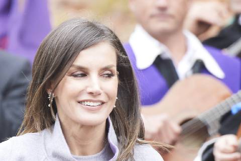 23-04-2019 Alcala Queen Letizia and King Felipe during the ‘’Miguel de Cervantes’’ 2018 literature prize to Uruguayan poet Ida Vitale in Lengua Castellana at the university of Alcala de Henares. The Cervantes Award, worth at 125,000 euro cash prize, is the most important prize to literature in spanish and the awarding ceremony is held each 23 April to mark Miguel de Cervantes death date No Spain Copyright: xPPE THORTONx