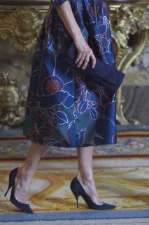 April 24, 2019 - Madrid, Madrid, Spain - Queen Letizia of Spain attend an official lunch for Miguel de Cervantes 2019 award at Royal Palace on April 24, 2019 in Madrid, Spain Madrid Spain  - ZUMAg15_ 20190424_zaf_g15_025 Copyright: xJackxAbuinx