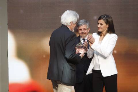 The queen Letizia Ortiz attend the delivery of awards of childrens literature Barco de Vapor y Gran Angular Photo Jose Cuesta 261 Cordon Press Cordon Press Press  JosexCuesta