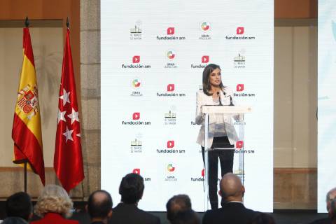 The queen Letizia Ortiz attend the delivery of awards of childrens literature Barco de Vapor y Gran Angular Photo Jose Cuesta 261 Cordon Press Cordon Press Press  JosexCuesta