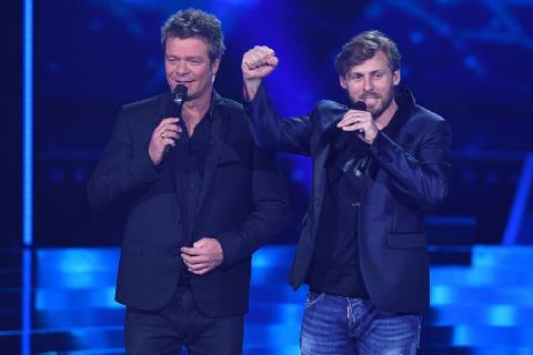 Deutschland sucht den Superstar Finale am 27.04.2019 in den MMC Studios in Köln Oliver Geissen und Nick Ferretti