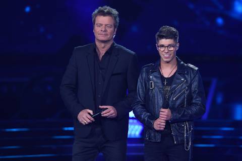Deutschland sucht den Superstar Finale am 27.04.2019 in den MMC Studios in Köln Oliver Geissen und Davin Herbrüggen