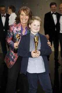 Caroline Link und Julius Weckauf bei der Verleihung des Deutschen Filmpreises 2019 in der Messe Berlin. Berlin, 03.05.2019