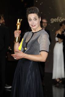 Susanne Wolff bei der Verleihung des Deutschen Filmpreises 2019 in der Messe Berlin. Berlin, 03.05.2019