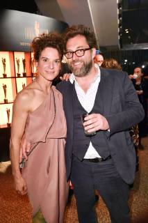Bibiana Beglau mit Begleitung bei der Aftershow Party des Deutschen Filmpreises 2019 im Palais am Funkturm in der Messe Berlin. Berlin, 03.05.2019