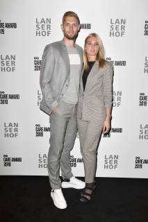 Lasse Sobiech mit Freundin Nina bei der Verleihung des GQ Care Award 2019 in der 20° Restobar. Düsseldorf, 08.05.2019