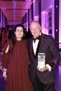 Alberto Morillas mit Tochter Veronique bei der 27. Verleihung des Deutschen Parfumpreises Duftstars 2019 auf der Rheinterrasse Düsseldorf. Düsseldorf, 09.05.2019