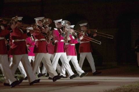May 10, 2019 - Washington, District of Columbia, U.S. - The United States Marine Corps holds an Evening Parade at Marine Barracks, Washington, D.C., May 10, 2019. Performing the Duties of the Deputy Secretary of Defense David L. Norquist was the guest of honor; the hosting official was Assistant Commandant of the Marine Corps Gen. Gary L. Thomas. Washington U.S. - ZUMAz03_ 20190510_sha_z03_547 Copyright: xDoDx