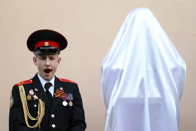 Entertainment Themen der Woche KW21 News Bilder des Tages MOSCOW, RUSSIA - MAY 21, 2019: A ceremony to unveil a monument to Russian singer Iosif Kobzon by the Kobzon Institute of Theatrical Art (ITI). Stanislav Krasilnikov TASS  TS0AC1CA