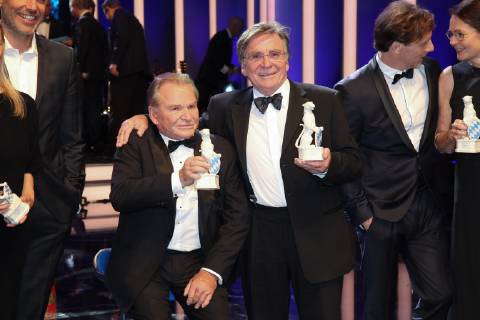 Fritz Wepper mit Bruder Elmar Wepper, Bayerischer Fernsehpreis 2019 im Prinzregententheater in Muenchen am 25.05.2019