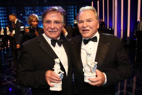 Fritz Wepper mit Bruder Elmar Wepper, Bayerischer Fernsehpreis 2019 im Prinzregententheater in Muenchen am 25.05.2019