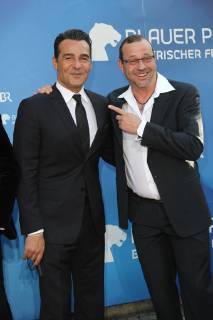 Erol Sander und Michel Guillaume, Bayerischer Fernsehpreis 2019 im Prinzregententheater in Muenchen am 25.05.2019