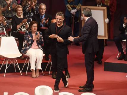 The singer Alejandro Sanz receives the gold medal of the city of Seville that names him as an adopted son, Thursday, May 30, 2019 Cordon Press