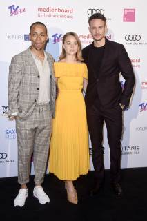 Jerry Hoffmann, Sonja Gerhardt und Vladimir Burlakov bei der Verleihung des Berlin Series Award 2019 im Titanic Hotel Gendarmenmarkt. Berlin, 13.06.2019