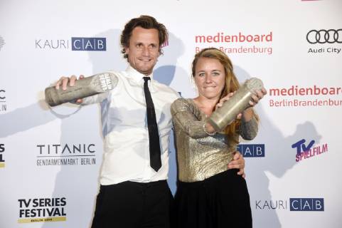 Tim Van Aelst und Sofie Peeters bei der Verleihung des Berlin Series Award 2019 im Titanic Hotel Gendarmenmarkt. Berlin, 13.06.2019