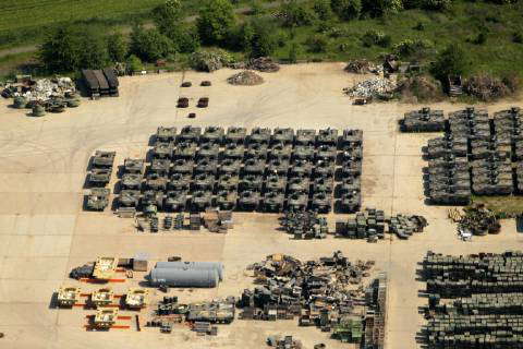 Luftbilder ROCKENSUSSRA, 05.06.19, Panzerfriedhof Battle Tank Dismantling GmbH K