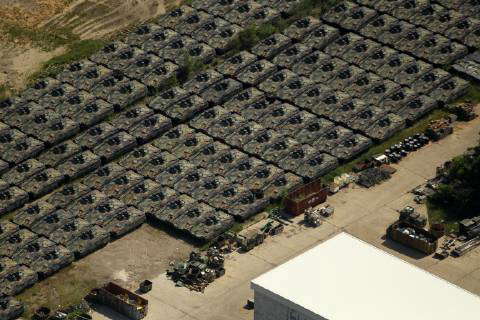 Luftbilder ROCKENSUSSRA, 05.06.19, Panzerfriedhof Battle Tank Dismantling GmbH K