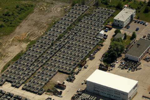 Luftbilder ROCKENSUSSRA, 05.06.19, Panzerfriedhof Battle Tank Dismantling GmbH K