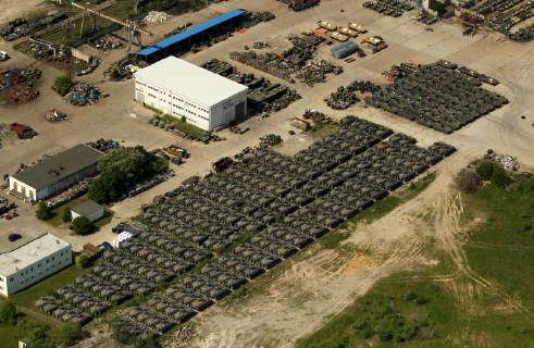 Luftbilder ROCKENSUSSRA, 05.06.19, Panzerfriedhof Battle Tank Dismantling GmbH K