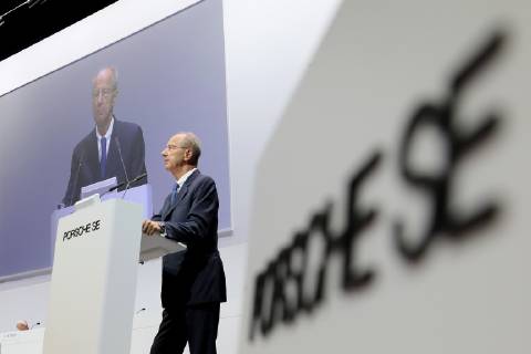 27.06.2019, Stuttgart, DEU Hauptversammlung der Porsche Automobil Holding SE in der Porsche Arena in Stuttgart Hans Dieter Poetsch, Vorsitzender des Vorstandes der Porsche Automobil Holding SE