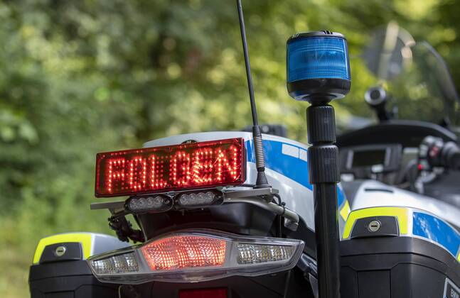 Rimpar, Bundesstraße, 18.07.2019, Geschwindigkeits- und Motorradkontrolle der Polizei Bild: Laser Messung, Geschwindigkeitsmessung Copyright: HMBxMedia xHeikoxBecker