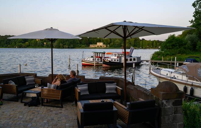 Potsdam Landeshauptstadt Brandenburg 26.07.2019 Kaiserliche Matrosenstation KONGSNAES Potsdam Ventahalle wird am Montag den 29.07.2019 eröffnet Gastronom und Kongsnaes-Pächter Joseph Laggner ein Restaurant Bauherr ist der Gastronom und Kongsnaes-Pächter Joseph Laggner KONGSNAES bedeutet Landzunge des Königs Bauherr und Eigentümer ist der Berliner Berliner Juwelier Michael Linckersdorff copyright camera4 Eberhard Thonfeld