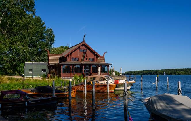 Potsdam Landeshauptstadt Brandenburg 26.07.2019 Kaiserliche Matrosenstation KONGSNAES Potsdam Ventahalle wird am Montag den 29.07.2019 eröffnet Gastronom und Kongsnaes-Pächter Joseph Laggner ein Restaurant Bauherr ist der Gastronom und Kongsnaes-Pächter Joseph Laggner KONGSNAES bedeutet Landzunge des Königs Bauherr und Eigentümer ist der Berliner Berliner Juwelier Michael Linckersdorff copyright camera4 Eberhard Thonfeld