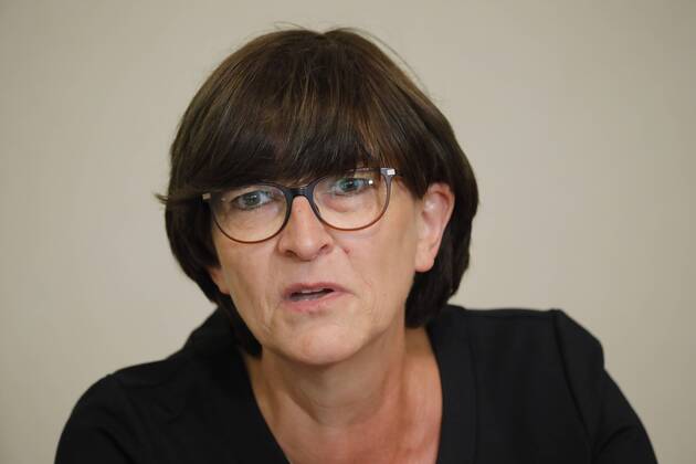 Saskia Esken, SPD, Deutschland, Berlin, Pressegespräch mit dem SPD Kandidaten-Tandem Saskia Esken und Norbert Walter-Borjans, 03.09.2019