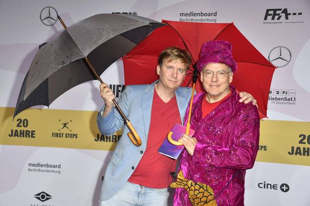 Rosa von Praunheim mit Lebenspartner Oliver Sechting bei der 20. Verleihung der First Steps Awards 2019 im Stage Theater des Westens. Berlin, 09.09.2019