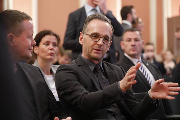 Außenminister Heiko Maas, Deutschland, Berlin, Roten Rathaus , Shimon Peres Preis 2019 für Akademie Führung & Kompetenz. Preisverleihung am 15.09.2019 in Berlin