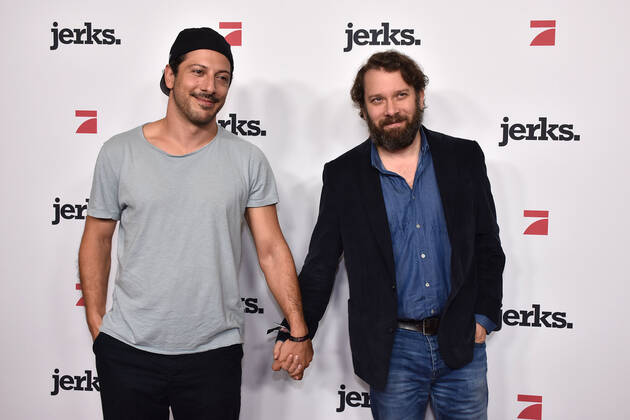 Bilder des Jahres 2019, Entertainment 09 September Entertainment Themen der Woche KW39 Entertainment Bilder des Tages Fahri Yardim und Christian Ulmen bei der Premiere der 3. Staffel von Jerks (Maxdome ProSieben) am 24.09.2019 in Berlin Jerks Serien-Premiere der 3. Staffel in Berlin