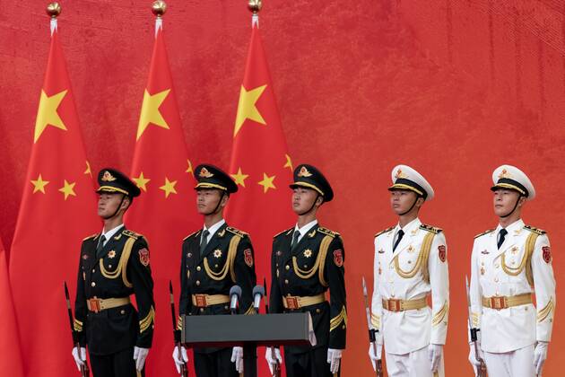 BEIJING, CHINA - SEPTEMBER 29: Guards of honor stand during Presentation Ceremony For National Medals and National Honorary Titles at the Great Hall of the People on September 29, 2019 in Beijing, China.  Copyright: xVCGx CFP111251784456