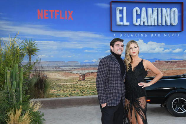 07 October 2019 - Westwood, California - RJ Mitte. Netflix s El Camino: A Breaking Bad Movie Los Angeles Premiere held at Regency Village Theater. Photo Credit: Birdie Thompson AdMedia 245901 2019-10-07 California Westwood Etats-Unis  Copyright: xAdMediax STAR_245901_136