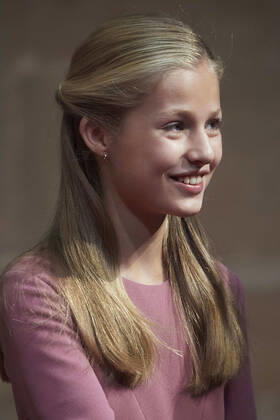 October 18, 2019, Oviedo, Asturias, Spain: Crown Princess Leonor attended Audience with Winners of the 2019 Asturias Medals at Reconquista Hotel on October 18, 2019 in Oviedo, Spain Oviedo Spain  - ZUMAg15_ 20191018_zaf_g15_008 Copyright: xJackxAbuinx