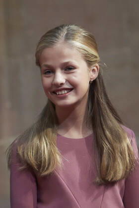October 18, 2019, Oviedo, Asturias, Spain: Crown Princess Leonor attended Audience with Winners of the 2019 Asturias Medals at Reconquista Hotel on October 18, 2019 in Oviedo, Spain Oviedo Spain  - ZUMAg15_ 20191018_zaf_g15_006 Copyright: xJackxAbuinx