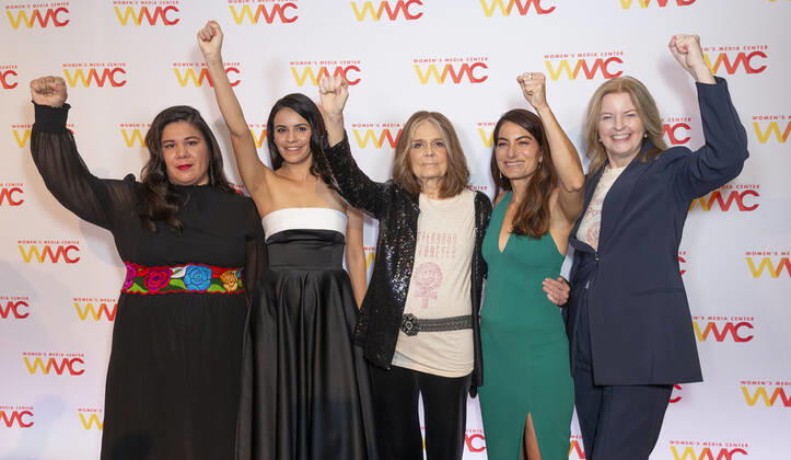 NY: 2019 Women s Media Awards Monica Ramirez, Olga Segura, Gloria Steinem, Alex Martinez Kondracke, Julie Burton attend 2019 Women s Media Awards ceremony at Mandarin Oriental Hotel New York New York United States  LevxRadin