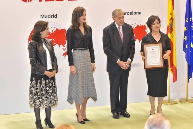 Spanish Queen Letizia during 3 edition of International Friendship Award in Madrid on Wednesday, 30 October 2019 Cordon Press  ANTONIOxQUILEZx0711