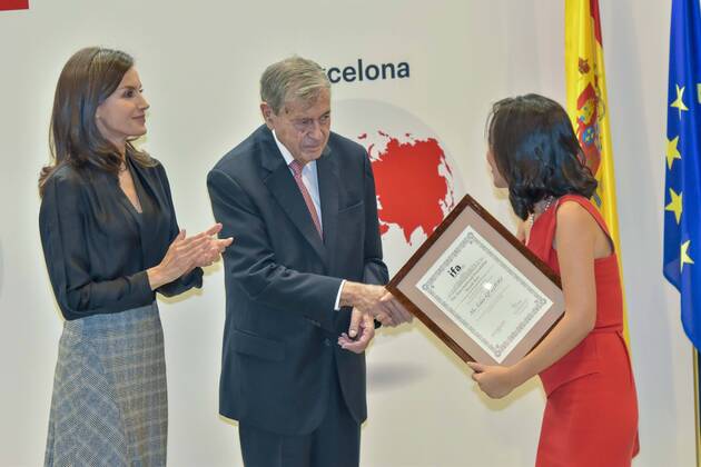 Spanish Queen Letizia during 3 edition of International Friendship Award in Madrid on Wednesday, 30 October 2019 Cordon Press  ANTONIOxQUILEZx0711