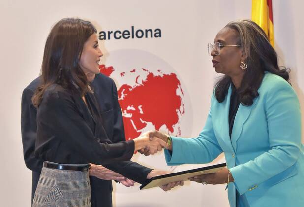 Spanish Queen Letizia during 3 edition of International Friendship Award in Madrid on Wednesday, 30 October 2019 Cordon Press  ANTONIOxQUILEZx0711