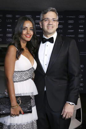 Sawsan Chebli mit Ehemann Nizar Maarouf bei der 26. Festlichen Operngala 2019 für die Deutsche Aids Stiftung in der Deutschen Oper. Berlin, 02.11.2019