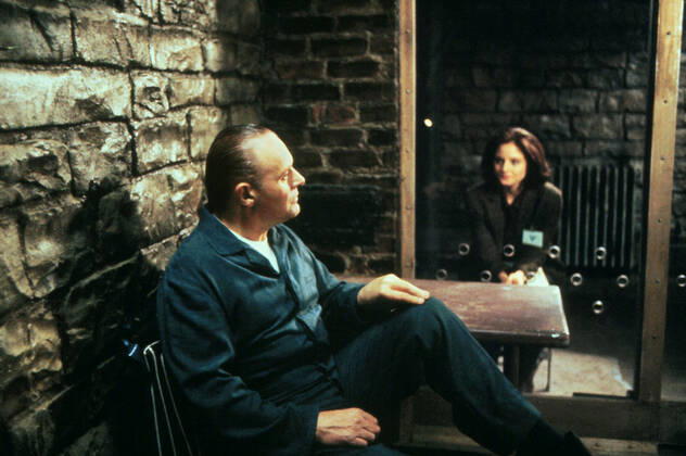 Anthony Hopkins & Jodie Foster Characters: Dr. Hannibal Lecter & Clarice Starling Film: The Silence Of The Lambs (USA 1991) Director: Jonathan Demme 30 January 1991 Copyright: MaryxEvansxAFxArchivexOrionxPictures 12566910 editorial use only