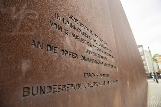 Gedenkstaette Berliner Mauer an der Bernauer Strasse in Berlin am 7. November 2019. Am 9. November feiert Berlin den 30. Jahrestag seit dem Fall der Mauer. 30. Jahre Mauerfall in Berlin