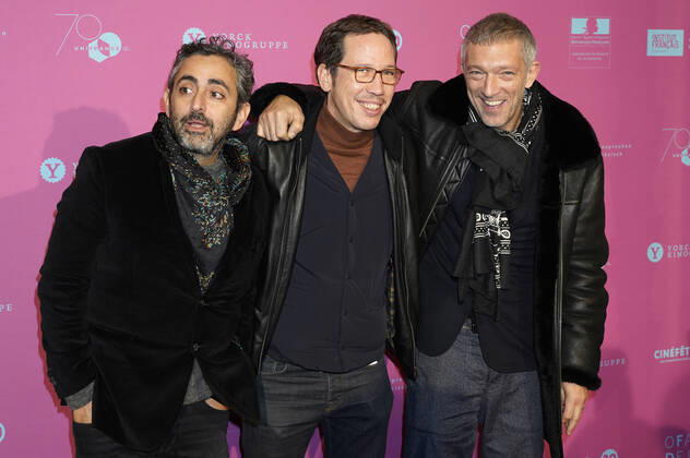Bilder des Jahres 2019, Entertainment 11 November Entertainment Themen der Woche KW48 Entertainment Bilder des Tages Eric Toledano, Reda Kateb und Vincent Cassel bei der Premiere des Kinofilms Alles außer gewöhnlich Hors norme im Cinema Paris. Berlin, 28.11.2019