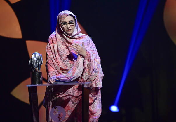 Aminatou Haidar is an outstanding nonviolent activist and human rights defender from Western Sahara receives the 2019 Right Livelihood Award at Cirkus, in Stockholm , Sweden on Dec 04, 2019 STOCKHOLM SWEDEN x11720x,  Copyright: xErikxSimander TTx SWEDEN RIGHT LIVELIHOOD AWARD